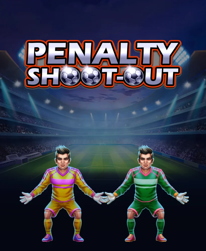 Dois goleiros de Penalty Shoot-Out com o logotipo do jogo